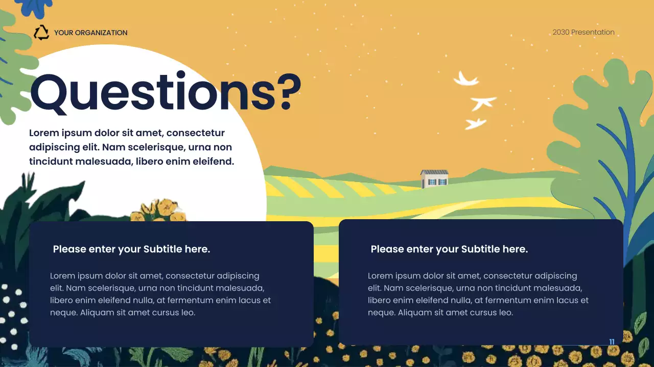 Navy Modern Sustainability Waste Management Presentation