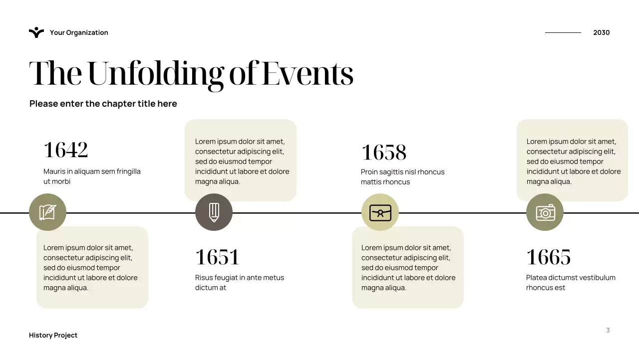 Blue Elegant History Presentation