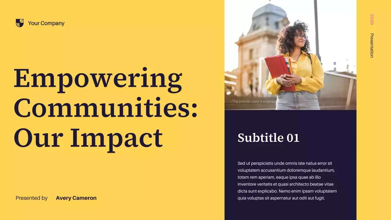 Yellow Modern Community Impact Report Presentation