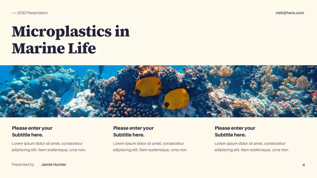 Navy Modern Sustainability Waste Management Presentation