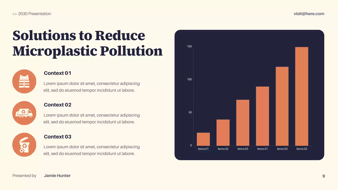 Navy Modern Sustainability Waste Management Presentation