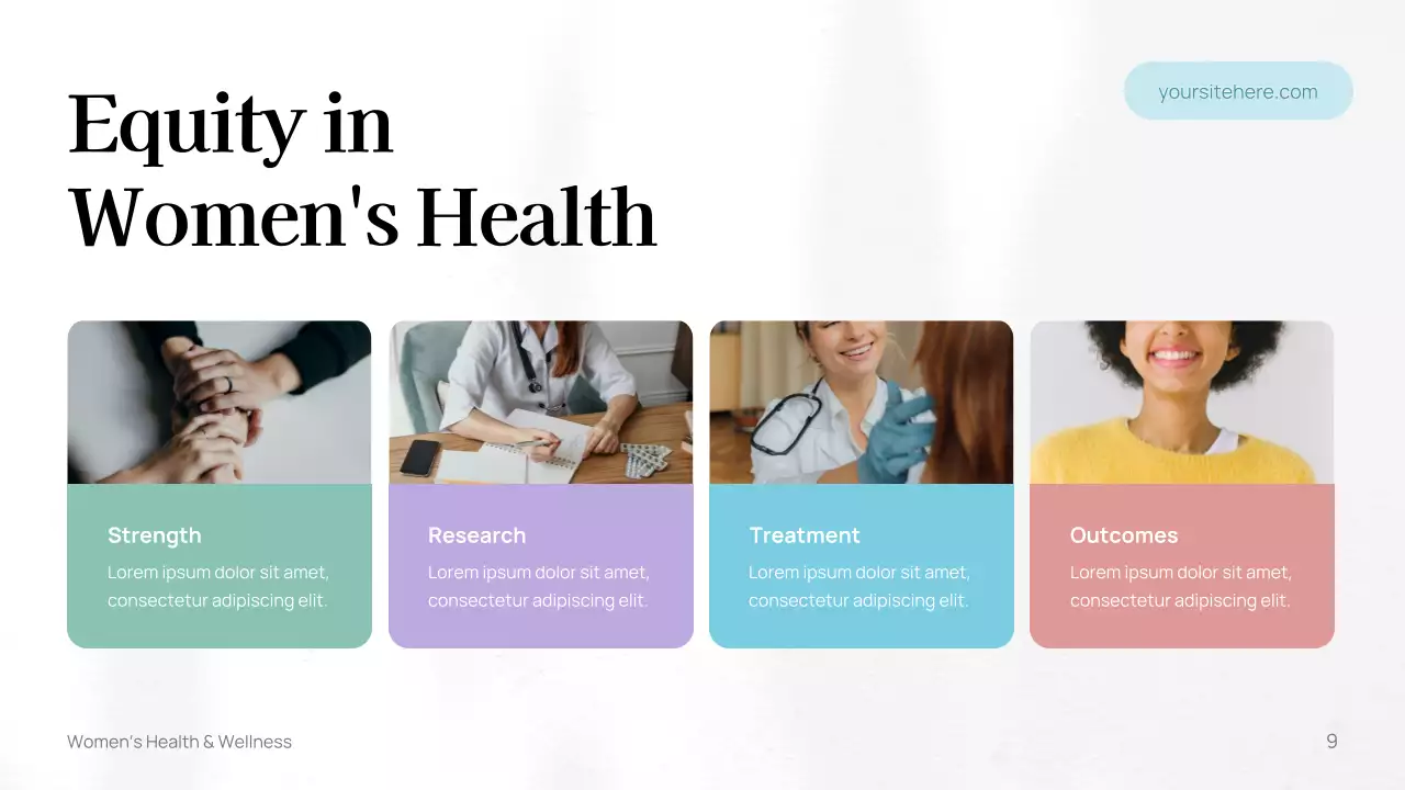 White Minimal Women's Health Guide Presentation