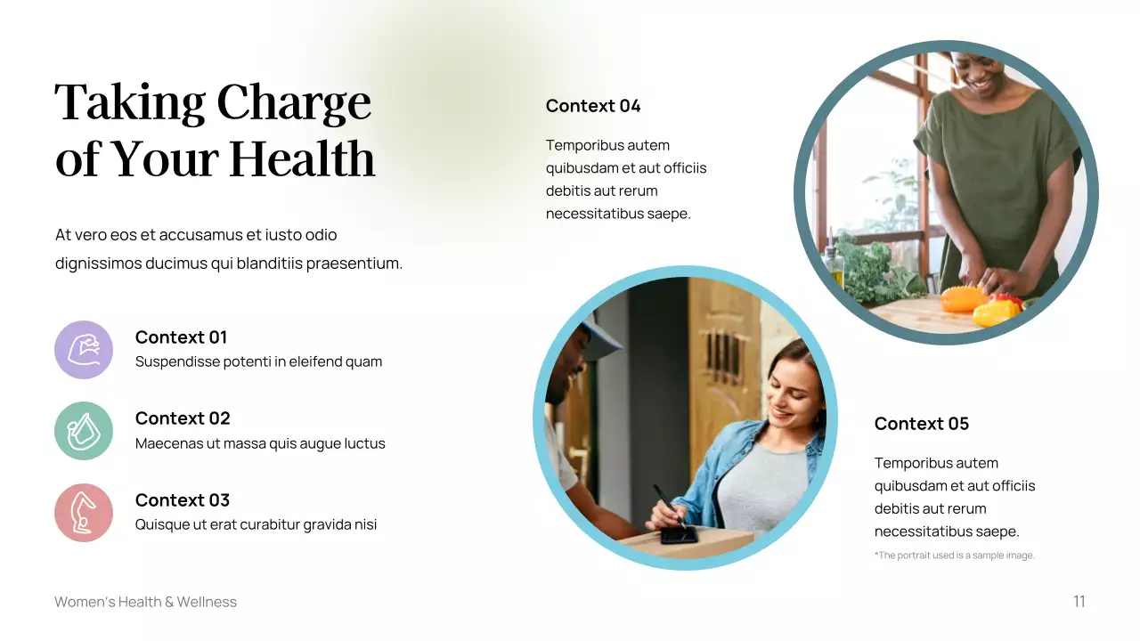 White Minimal Women's Health Guide Presentation