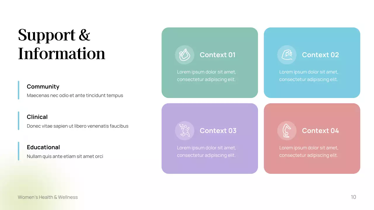 White Minimal Women's Health Guide Presentation