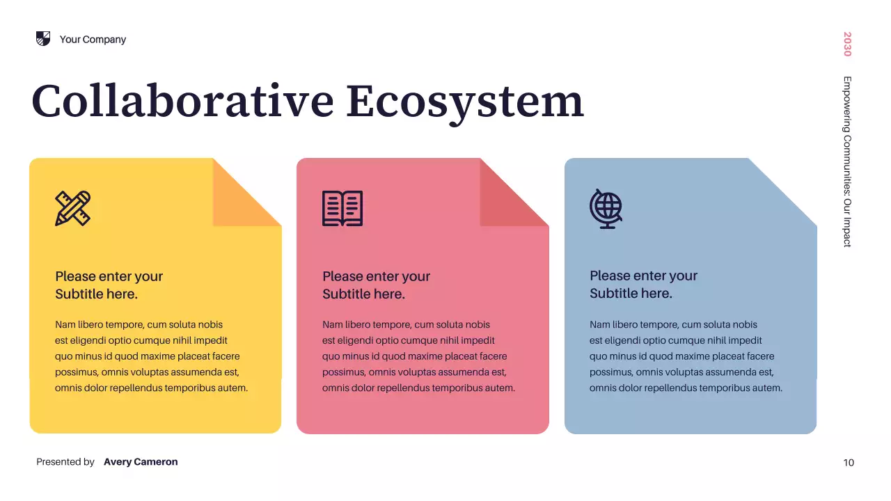 Yellow Modern Community Impact Report Presentation
