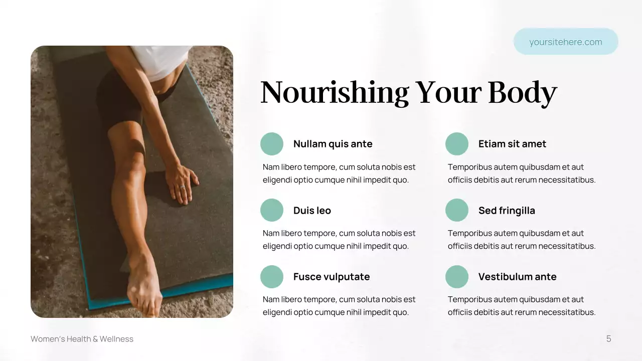 White Minimal Women's Health Guide Presentation