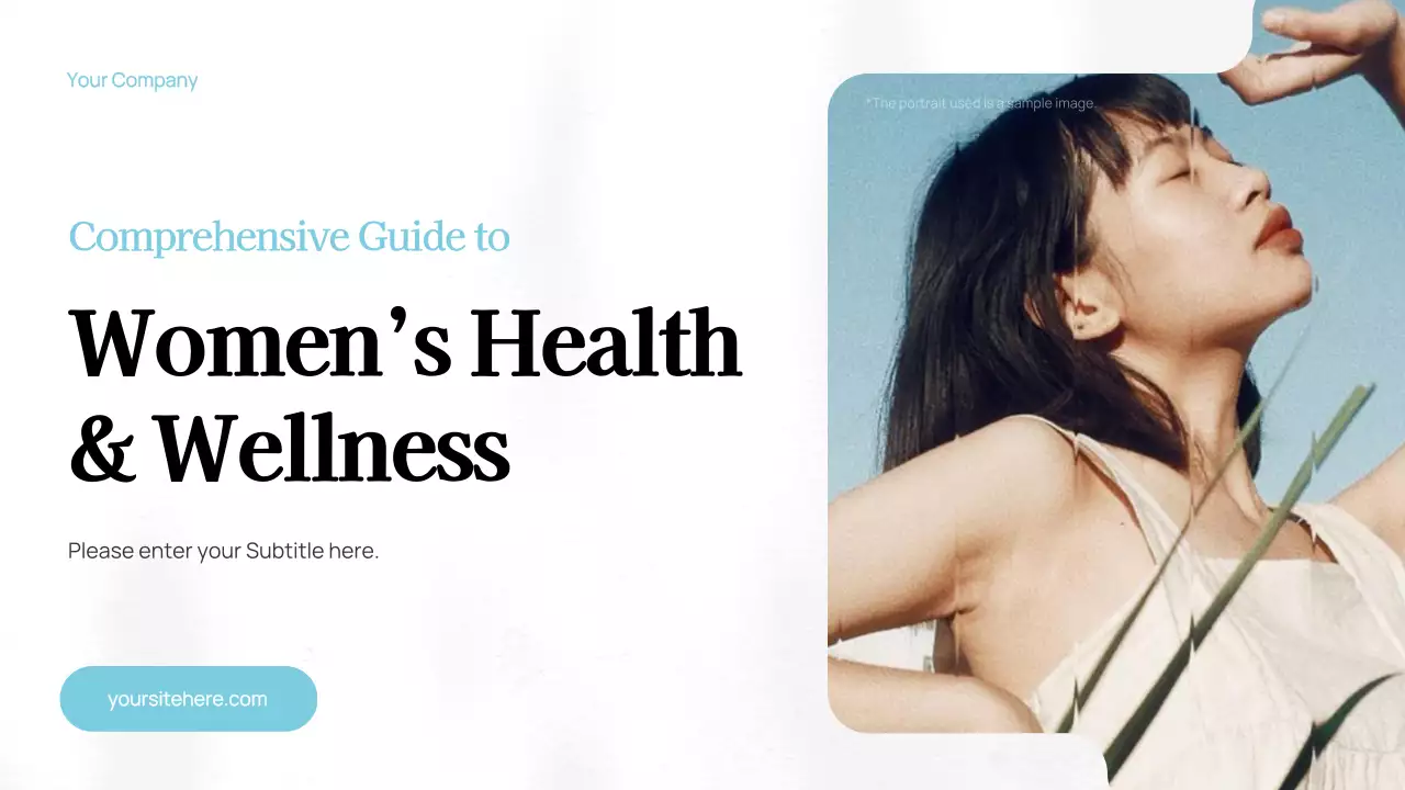 White Minimal Women's Health Guide Presentation