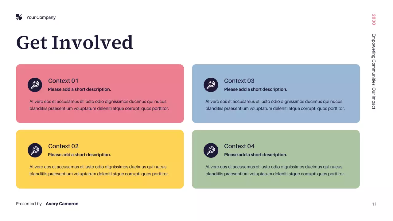 Yellow Modern Community Impact Report Presentation