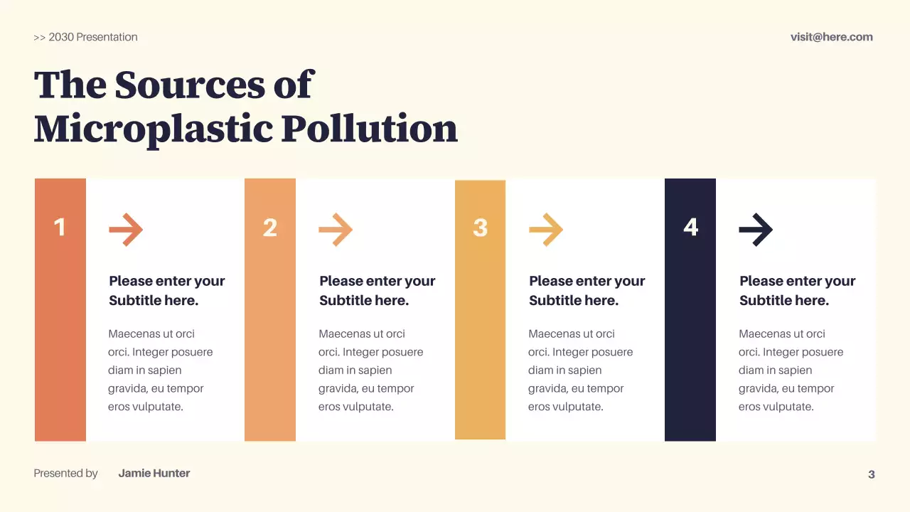 Navy Modern Sustainability Waste Management Presentation