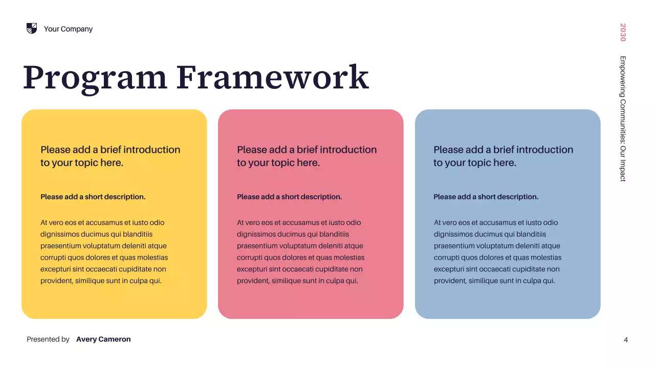 Yellow Modern Community Impact Report Presentation
