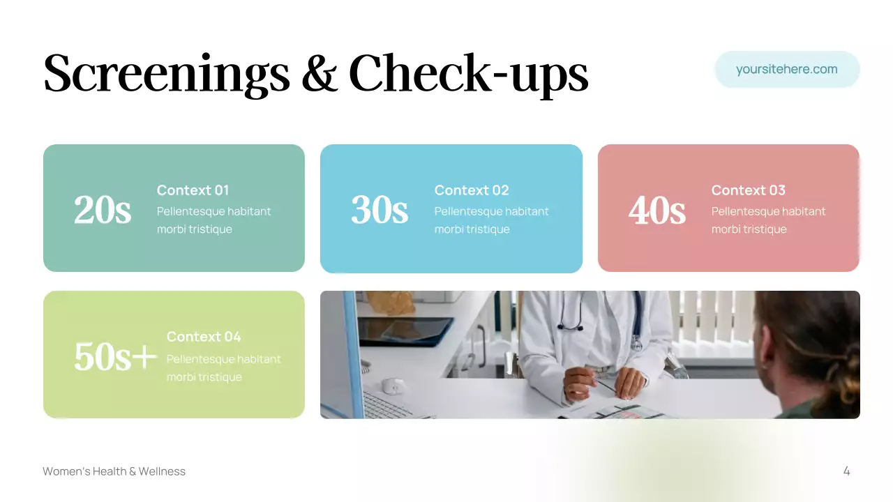 White Minimal Women's Health Guide Presentation