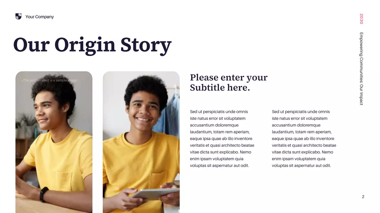 Yellow Modern Community Impact Report Presentation