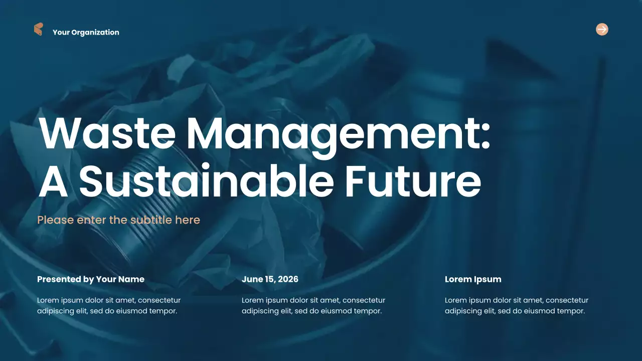Blue Modern Sustainability Waste Management Presentation