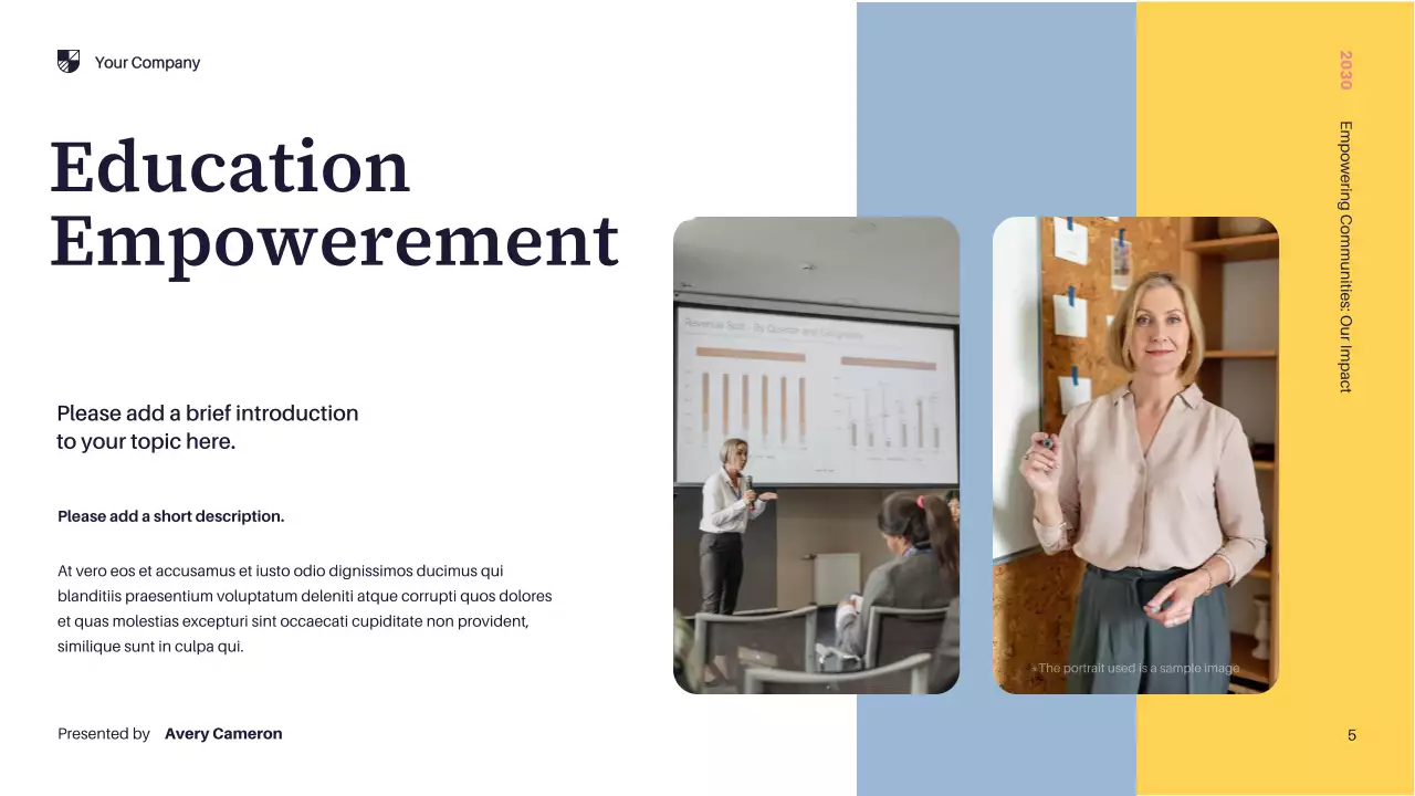 Yellow Modern Community Impact Report Presentation