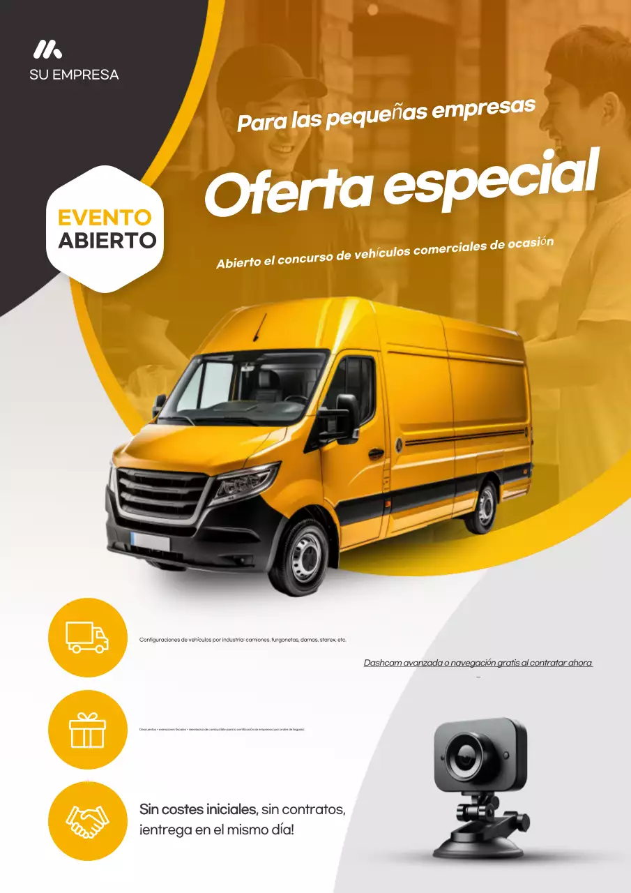 Evento del coche moderno amarillo