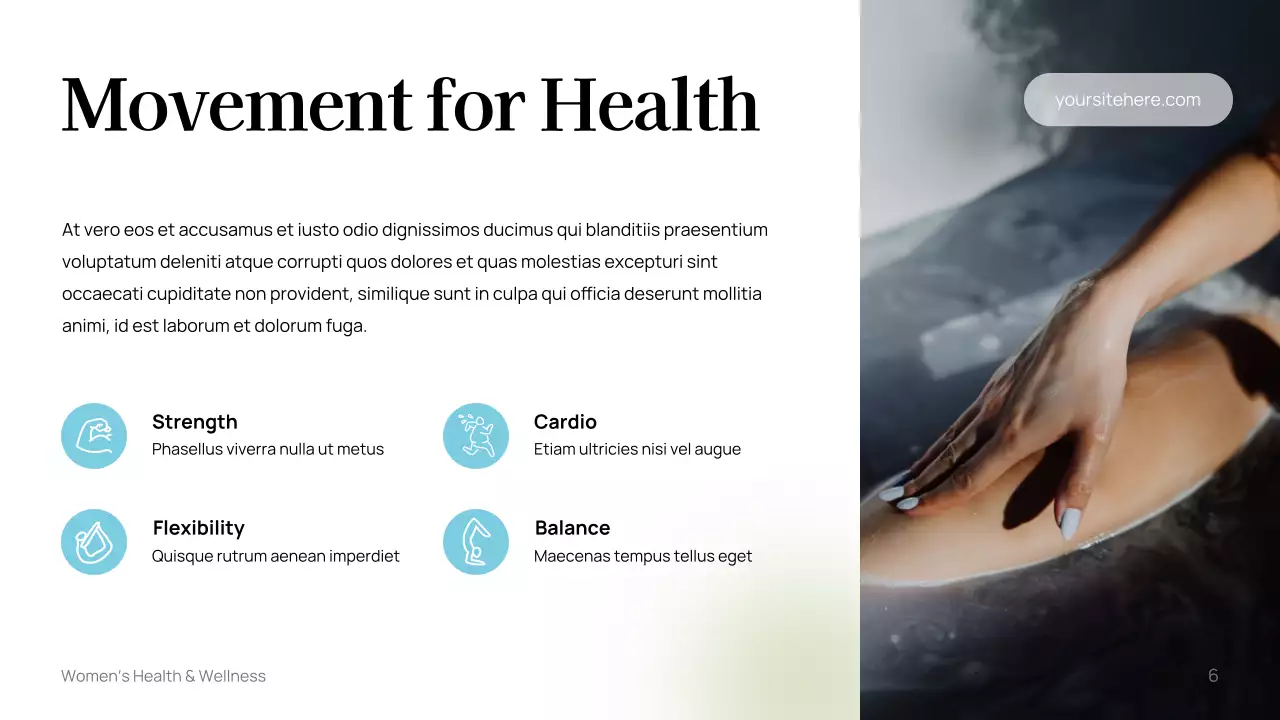 White Minimal Women's Health Guide Presentation