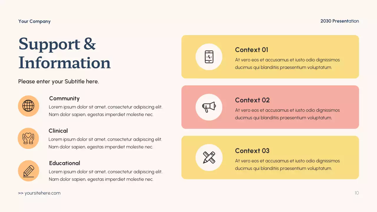 Navy Minimal Women's Health Presentation