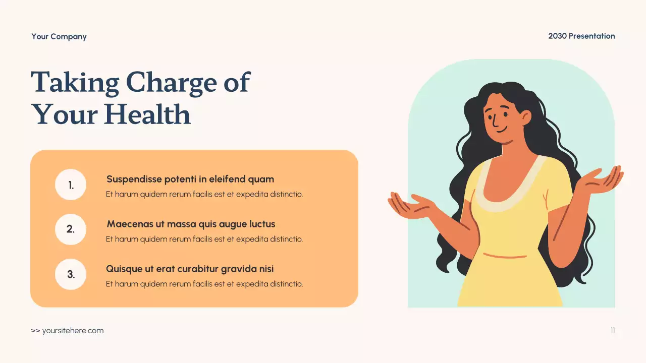 Navy Minimal Women's Health Presentation