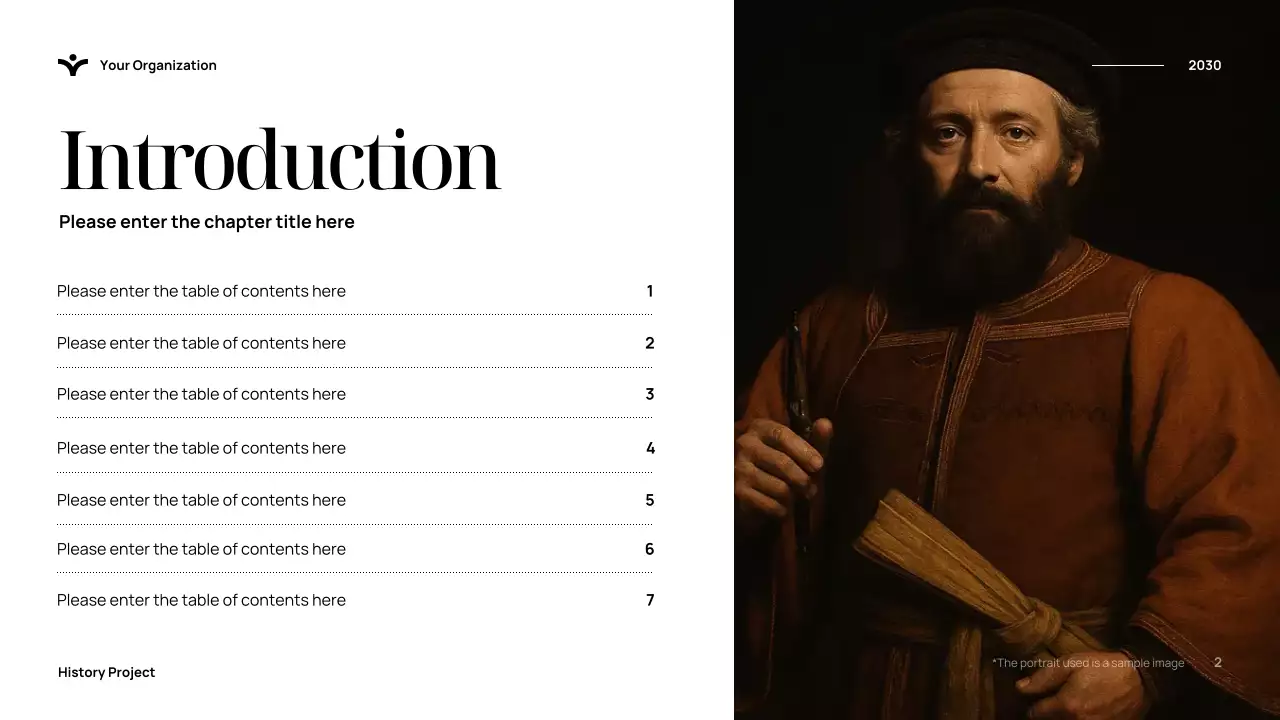 Blue Elegant History Presentation