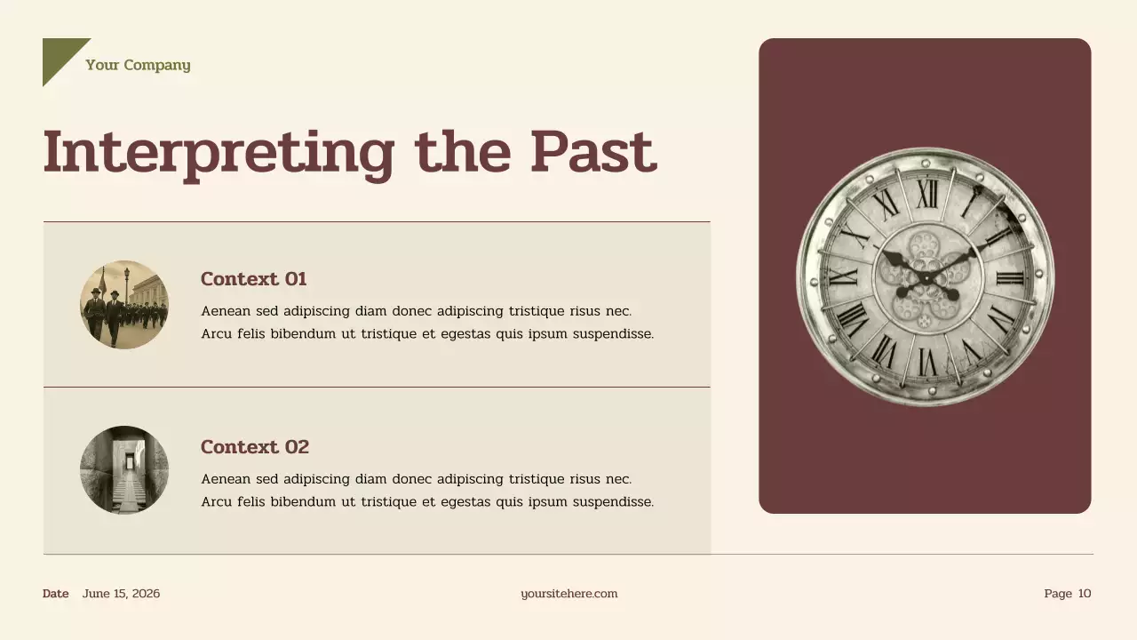 Beige Vintage History Presentation