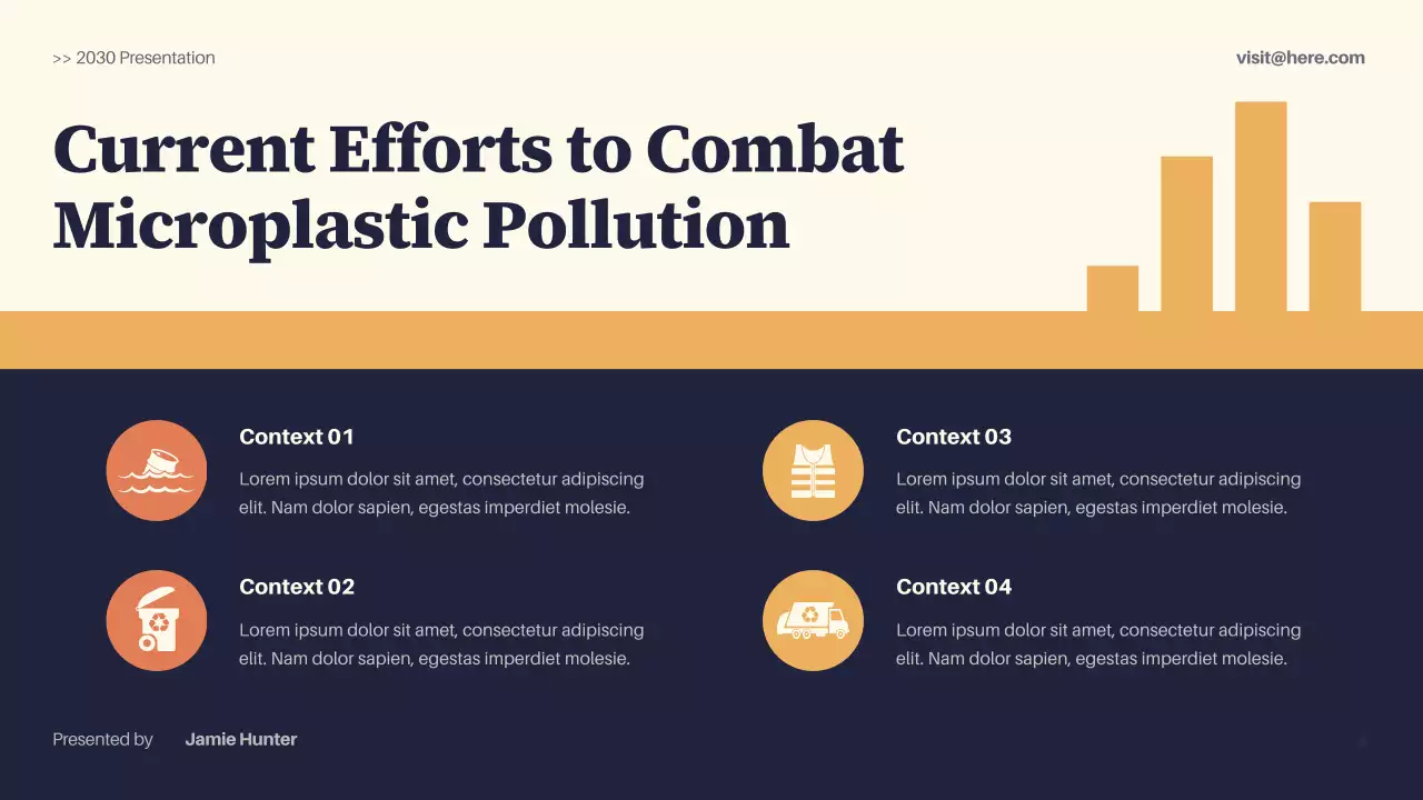 Navy Modern Sustainability Waste Management Presentation