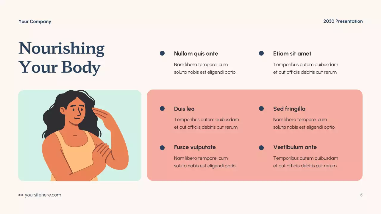 Navy Minimal Women's Health Presentation