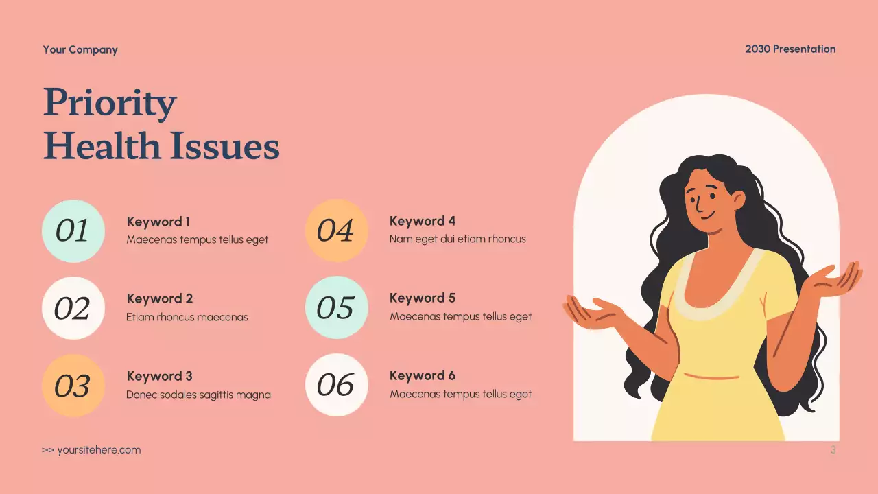 Navy Minimal Women's Health Presentation