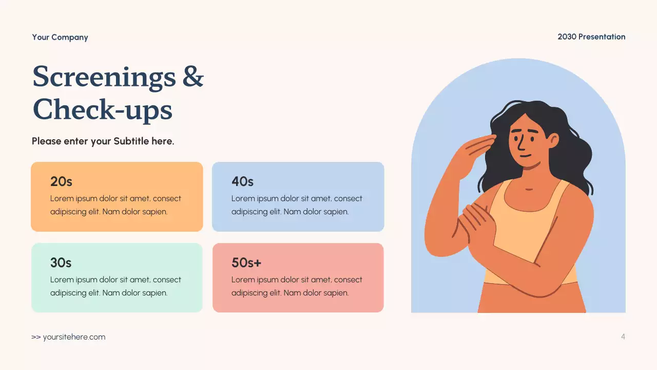 Navy Minimal Women's Health Presentation