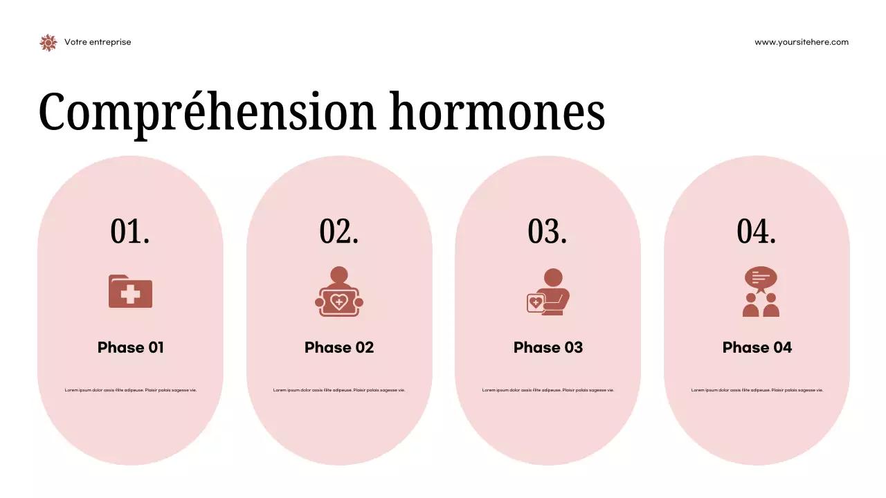 Présentation de l'annonce de santé moderne rose