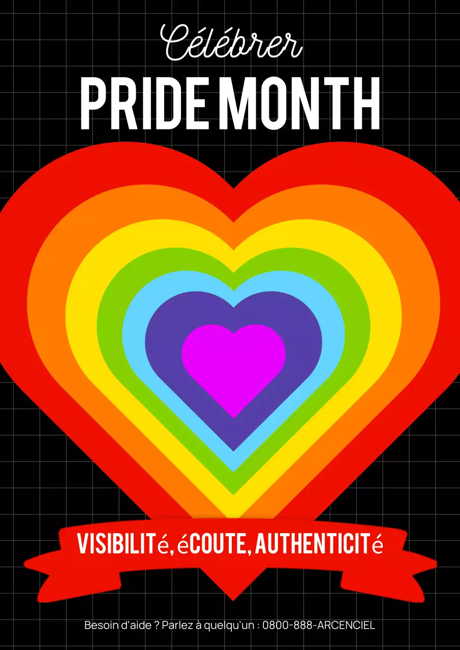 AFFICHE DE CÉLÉBRATION DU MOIS DE LA FIERTÉ