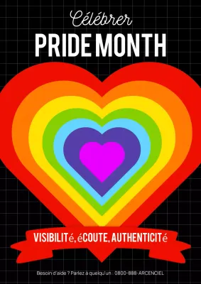 AFFICHE DE CÉLÉBRATION DU MOIS DE LA FIERTÉ