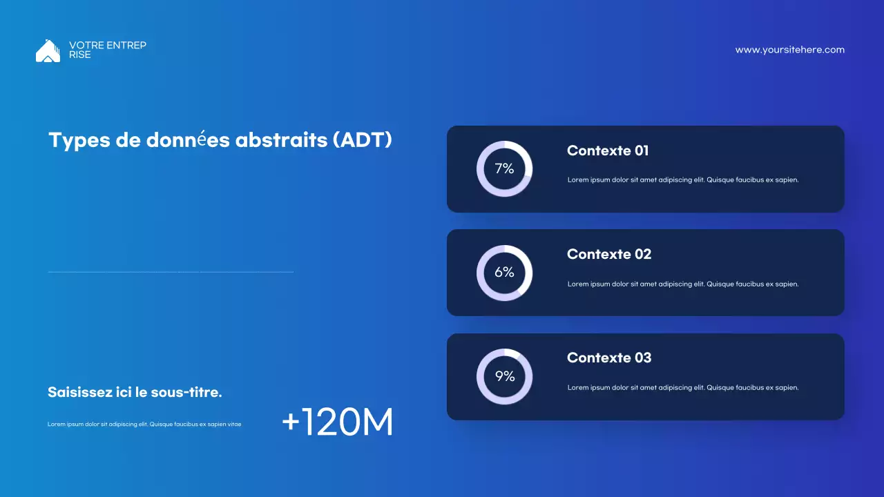Présentation de la conférence sur la programmation moderne bleue