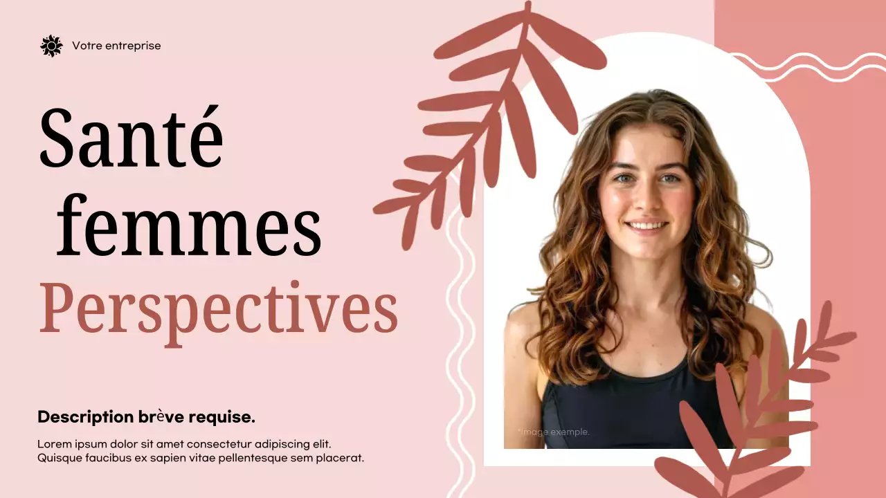 Présentation de l'annonce de santé moderne rose