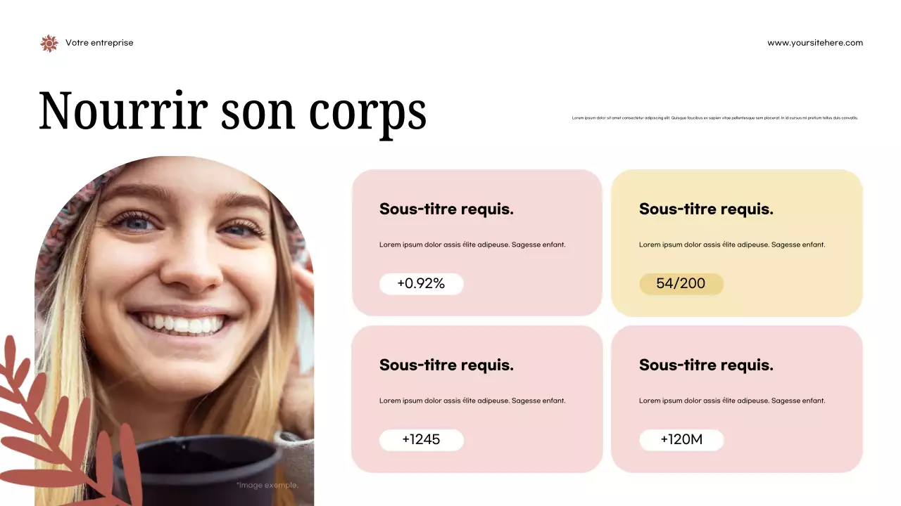 Présentation de l'annonce de santé moderne rose