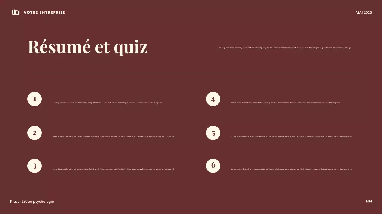 Présentation de psychologie du développement vintage rouge et beige