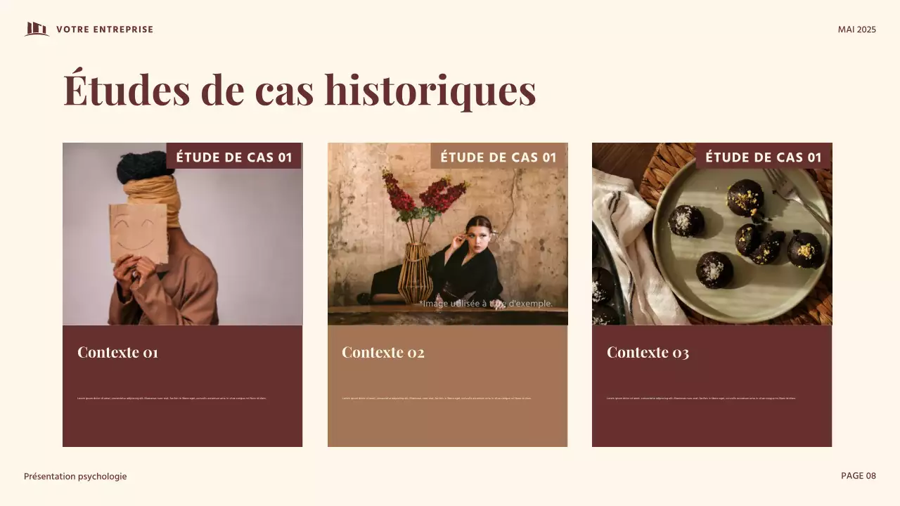 Présentation de psychologie du développement vintage rouge et beige