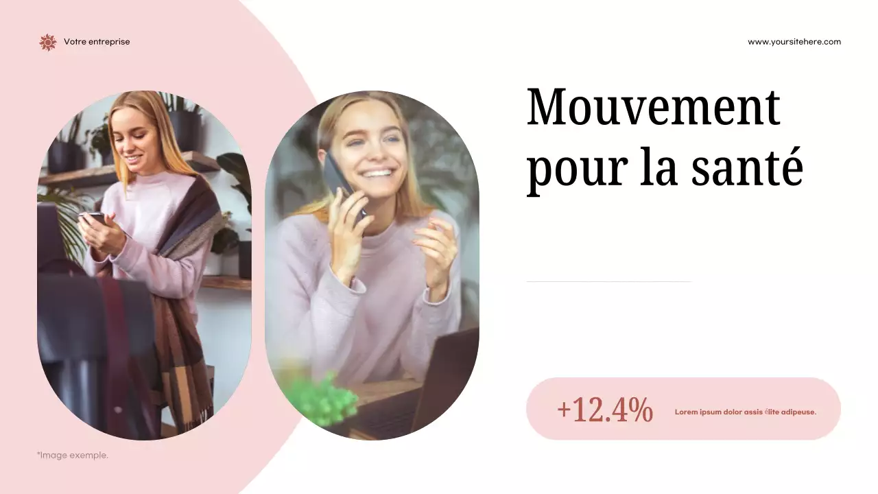 Présentation de l'annonce de santé moderne rose