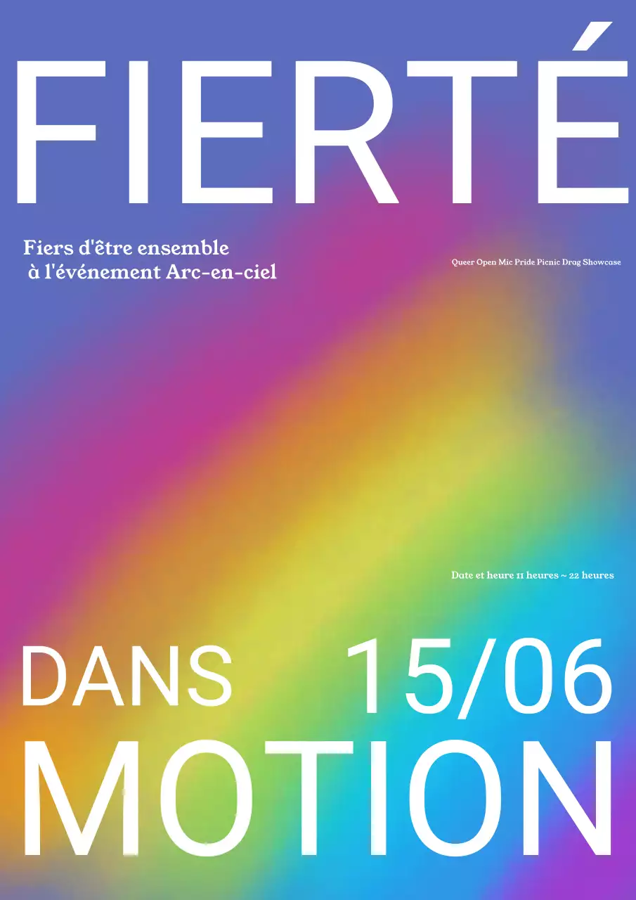 Affiche d'annonce de la fierté moderne arc-en-ciel