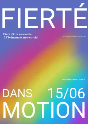 Affiche d'annonce de la fierté moderne arc-en-ciel