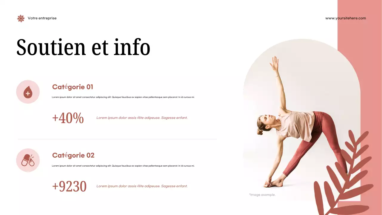 Présentation de l'annonce de santé moderne rose