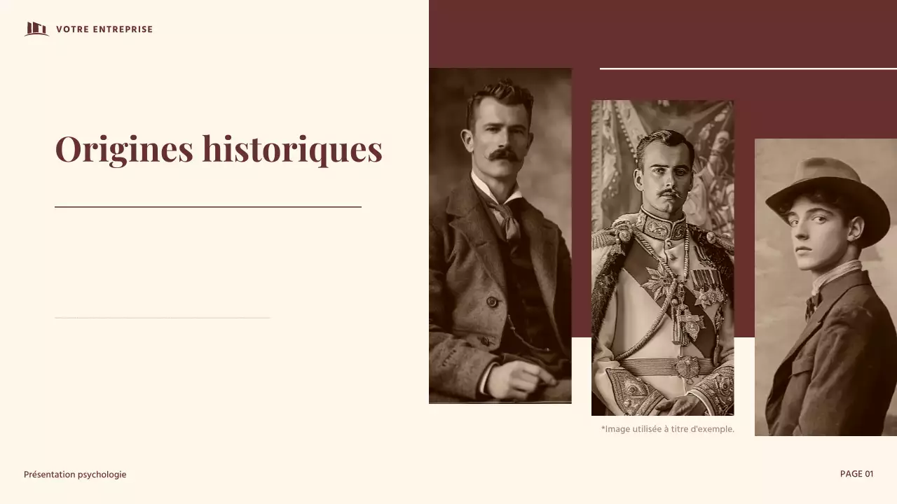 Présentation de psychologie du développement vintage rouge et beige