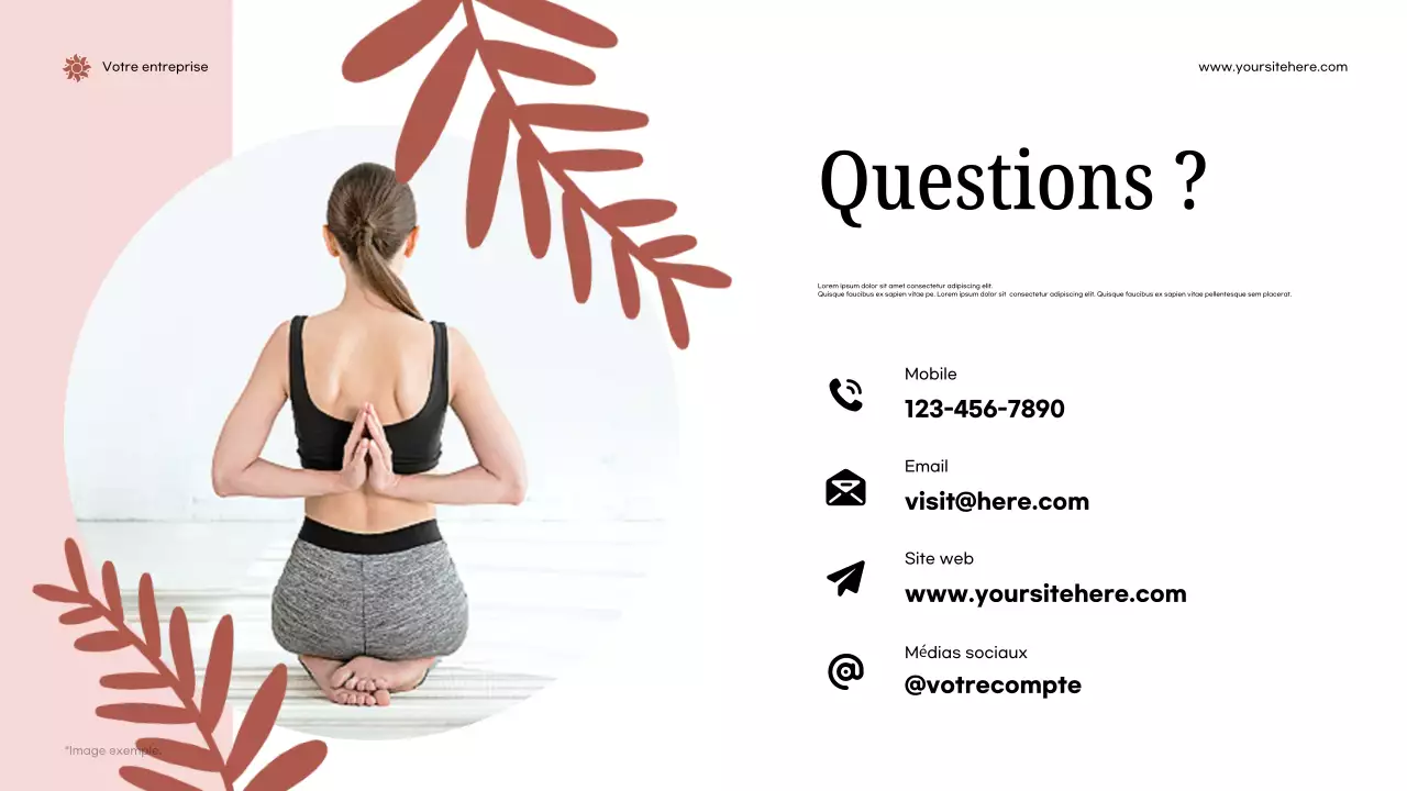 Présentation de l'annonce de santé moderne rose