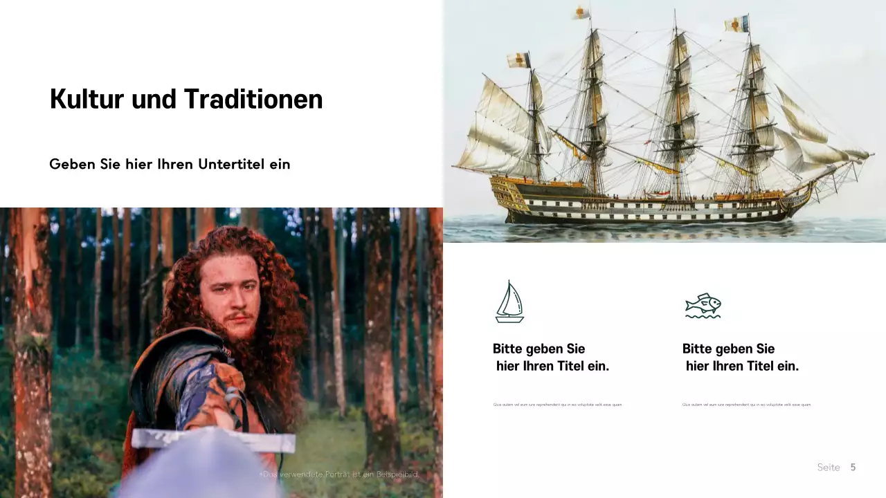 Blaues modernes Norwegen Präsentation