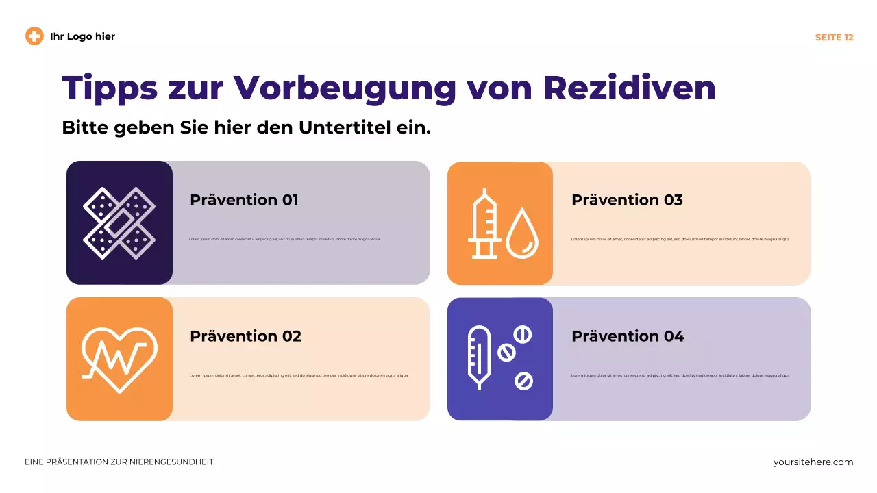Lila moderne illustrative Nierengesundheit Präsentation