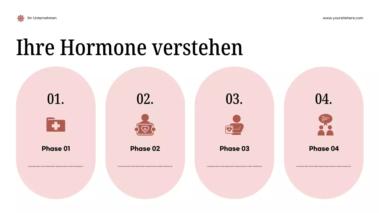 Rosa Moderne Gesundheitsankündigung Präsentation