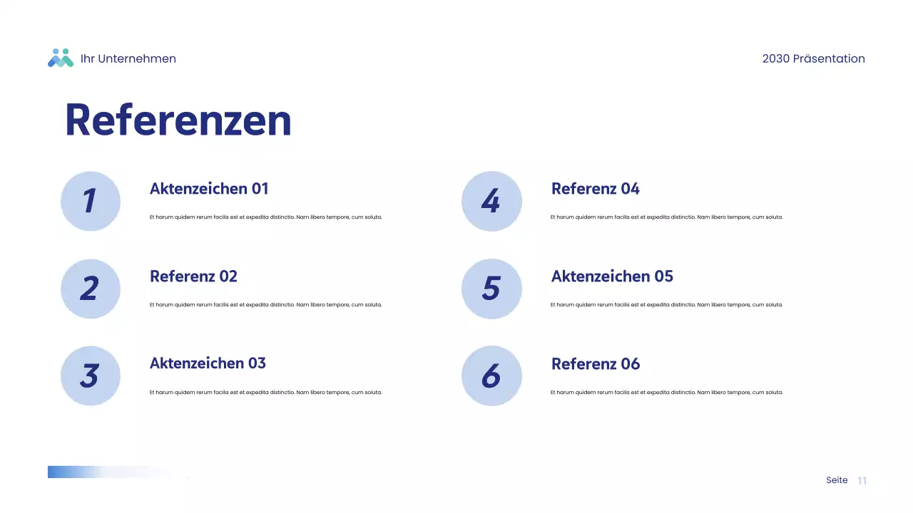 Blaue moderne Wellness-Präsentation