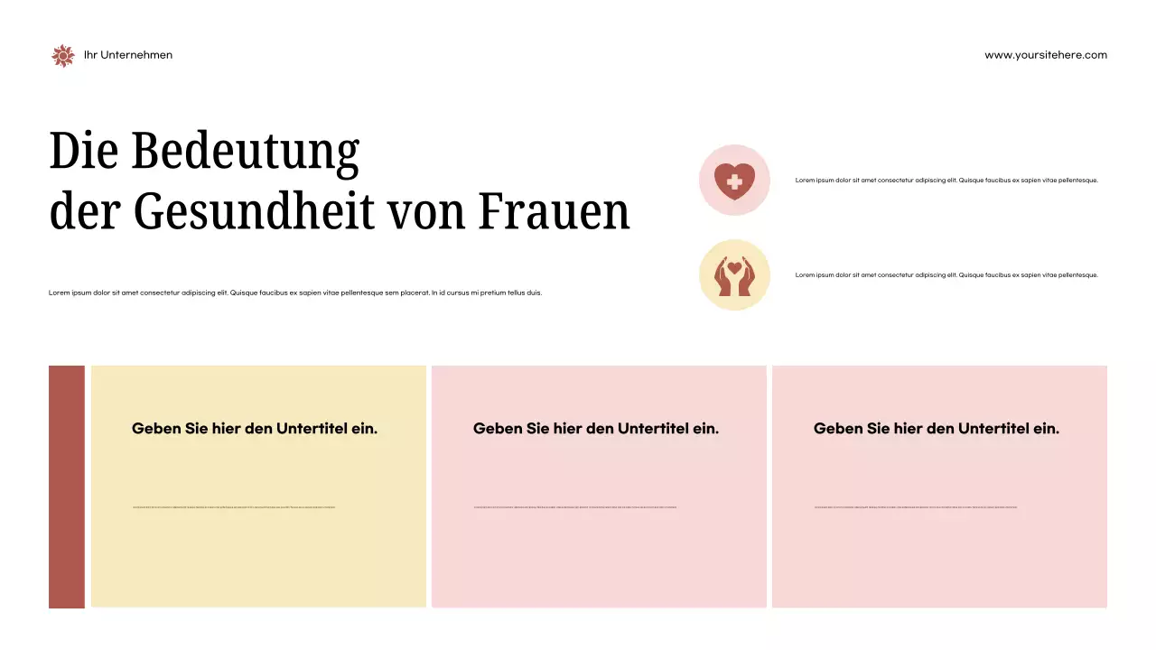 Rosa Moderne Gesundheitsankündigung Präsentation