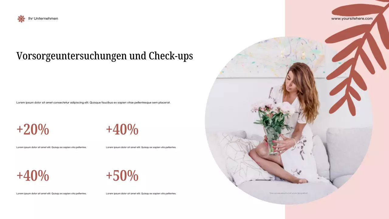 Rosa Moderne Gesundheitsankündigung Präsentation