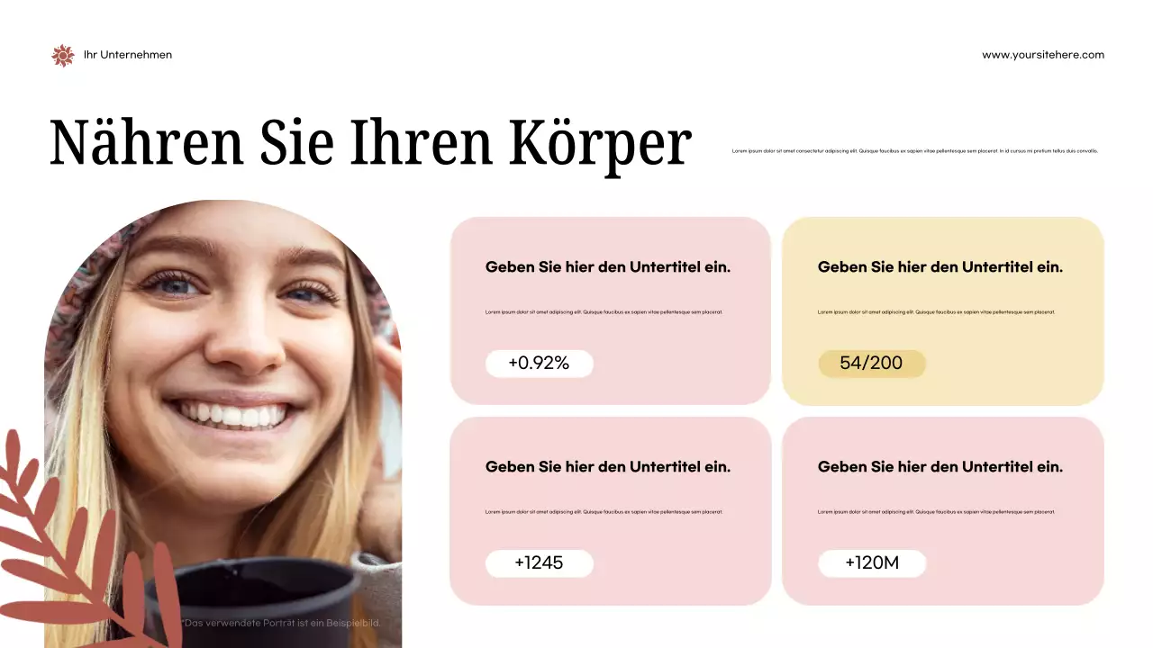 Rosa Moderne Gesundheitsankündigung Präsentation