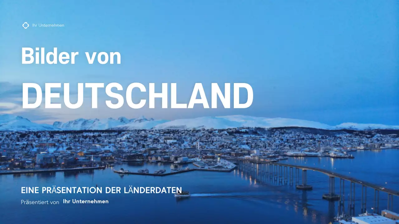 Blaues modernes Norwegen Präsentation